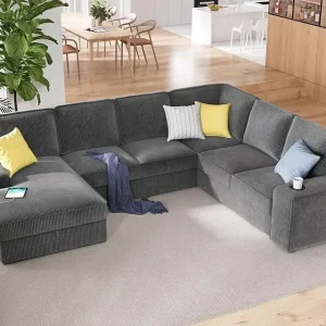 112" U-Shaped Sectional Sofa