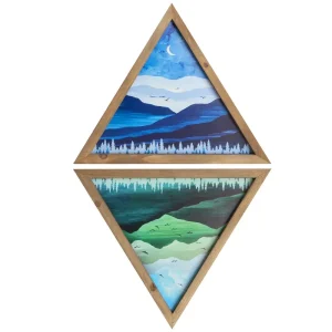 2Pcs Mountain Wall Art