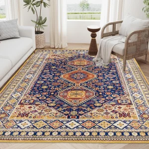 Area Rug 8x10 Vintage Bohemia Large Persian Non-slip Washable Rug